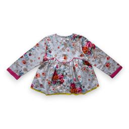 KENZO, Blouse grise à fleurs, 2 ans