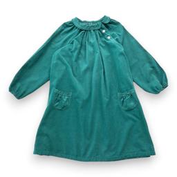 BONTON, Robe verte en velours, 8 ans