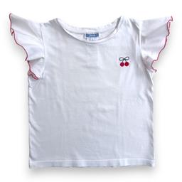 JACADI, T shirt blanc manches volantées, 6 ans