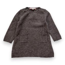 BONPOINT, Robe en cachemire marron, 12 mois