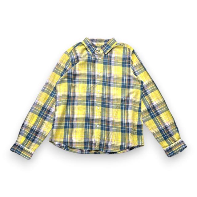 BONPOINT, Chemise à manches longues jaune à carreaux, 12 ans