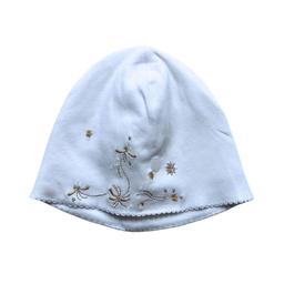 BABY DIOR, Bonnet de naissance blanc avec broderies, Taille 1