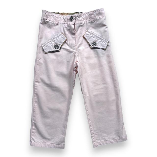 BURBERRY, Pantalon rose à détails, 2 ans