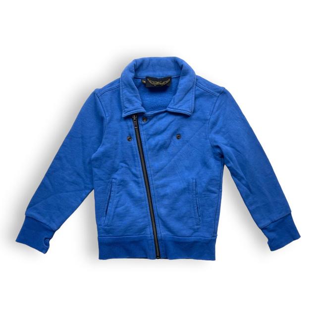 FINGER IN THE NOSE, Veste bleue fermeture asymétrique, 4/5 ans