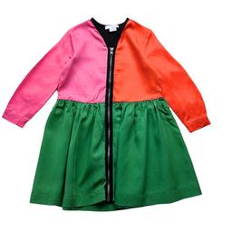 STELLA MCCARTNEY, Robe rose, orange, verte et noire, 5 ans