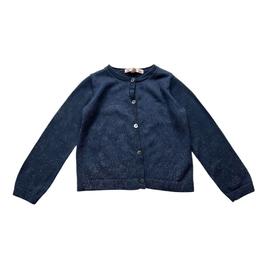 BONPOINT, Cardigan bleu marine et paillettes en laine, 2 ans