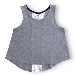 PETIT BATEAU, Débardeur gris coupe évasée, 6 ans