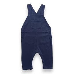 PETIT BATEAU, Salopette en molleton bleu marine, 2 ans