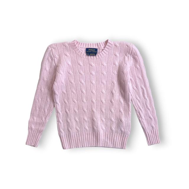 RALPH LAUREN, Pull rose clair en cachemire, 4/5 ans