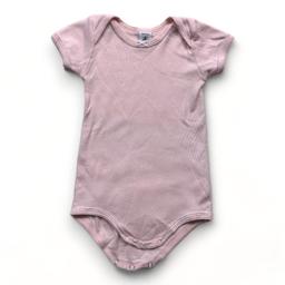 PETIT BATEAU, Body rose, 12 mois