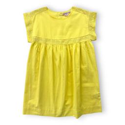 BONPOINT, Robe jaune citron détails dentelle (neuve), 6 ans