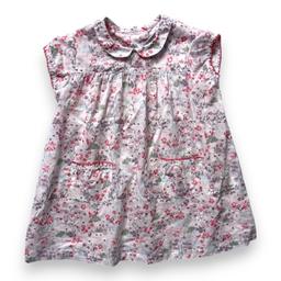 PETIT BATEAU, Robe rose légère à motifs, 12 mois