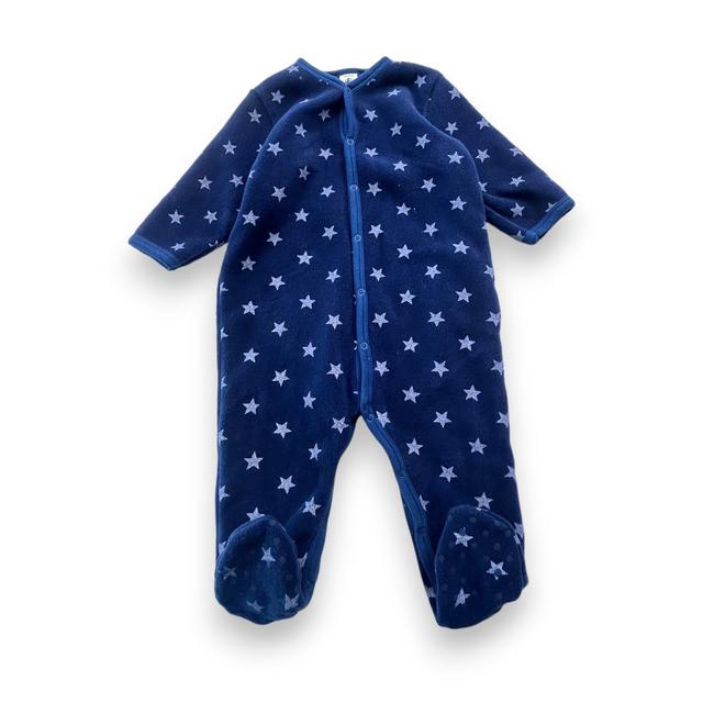 PETIT BATEAU, Pyjama imprimé étoile en molleton,  12 mois