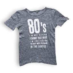 BONPOINT, T shirt en lin manches courtes gris chiné "80's", 6 an