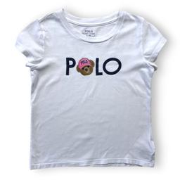 RALPH LAUREN, T shirt blanc "Polo", 6 ans