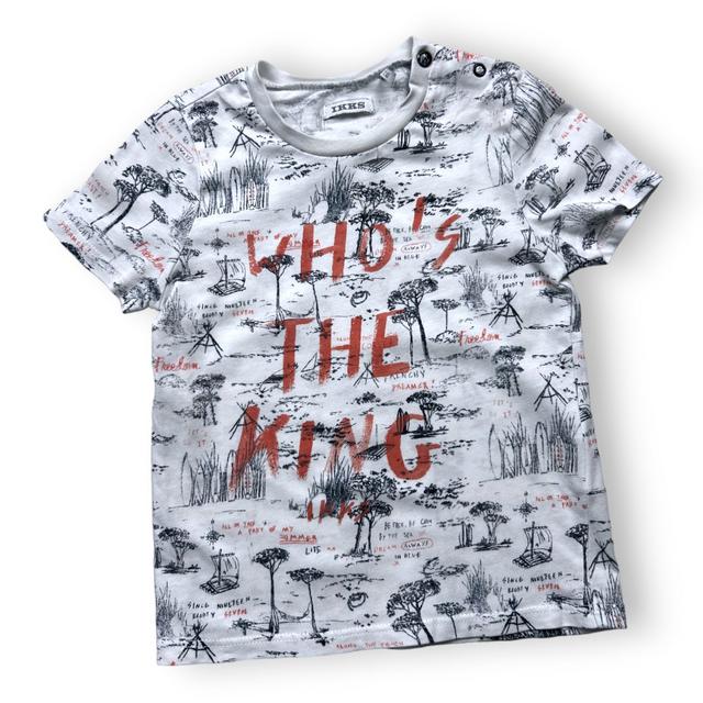 IKKS, t-shirt blanc imprimé "WHO'S THE KING", 2 ans