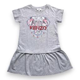 KENZO, Robe grise avec logo Kenzo, 8 ans