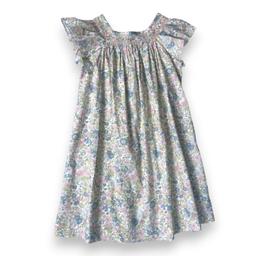 BONPOINT, Robe smockée verte motif liberty (neuf), 8 ans