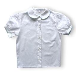 LA CHATELAINE, Blouse blanche liseré bleu, 2 ans