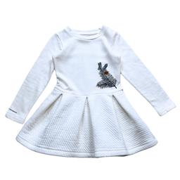 PETIT BATEAU, Robe blanche avec broderies, 6 ans