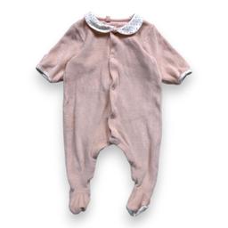 PETIT BATEAU, Pyjama rose avec détails, 1 mois