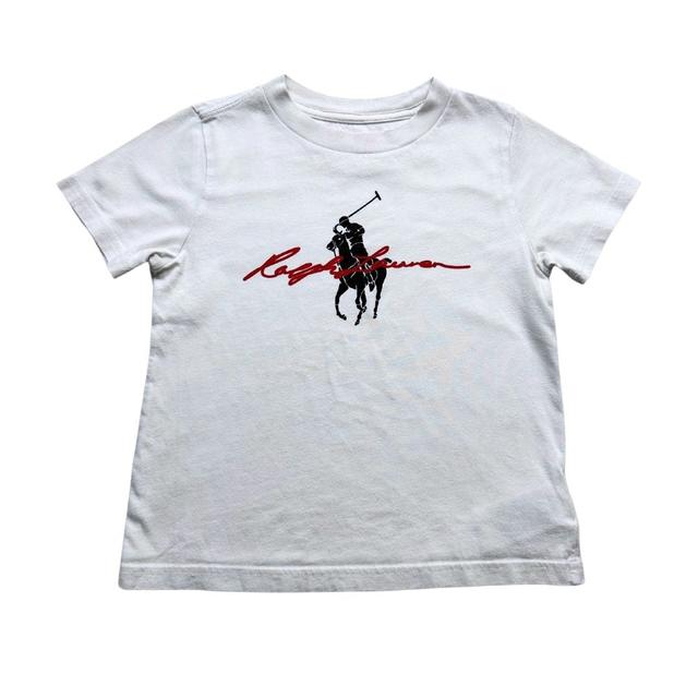 RALPH LAUREN, T-shirt blanc avec imprimé, 4 ans