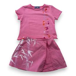 KENZO, Ensemble jupe short rose, 2 ans