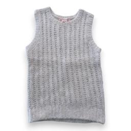 BONPOINT, Pull gris en laine sans manches, 10 ans