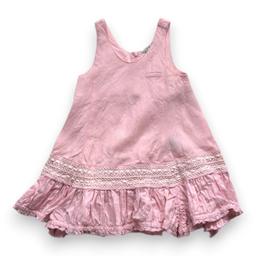 ELIANE ET LENA, Robe rose avec  volants, 2 ans