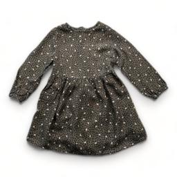 IKKS, Robe verte avec motifs noir et rose, 2 ans