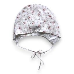 BONPOINT, Bonnet léger en coton blanc à fleurs, 12 mois