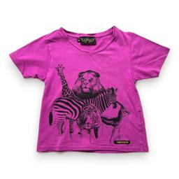 FINGER IN THE NOSE, T-shirt violet avec imprimés animaux, 4 ans