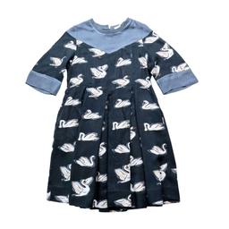 STELLA MCCARTNEY, Robe bleu avec cygnes, 8 ans