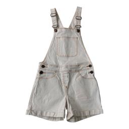 CYRILLUS, Combi-short blanche en jean, 10 ans