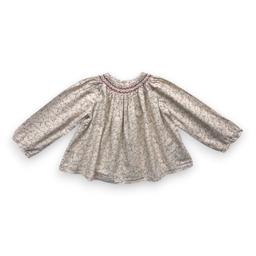 BONPOINT, Blouse écrue smockée à motifs, 3 ans