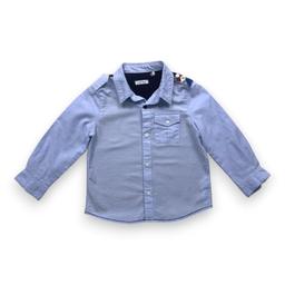 IKKS, Chemise bi-matière bleue, 2 ans