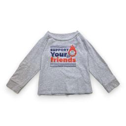 HUNDRED PIECES, T-shirt à manches longues gris avec imprimé, 3 a