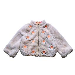 LOUISE MISHA, Veste en fourrure avec broderies, 4 ans