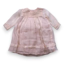 OVALE, Robe rose en tulle et soie, 2 ans