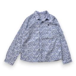 PETIT BATEAU, Chemise blanche à fleurs bleues, 12 ans