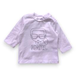 KARL LAGERFELD, T-shirt blanc avec imprimé, 1 mois