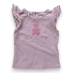 GUCCI, T-shirt rose à manches courtes avec imprimé, 6 mois