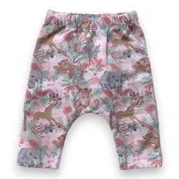 KENZO, Legging rose avec animaux imprimés, 3 mois