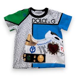 DOLCE & GABBANA, T-shirt multicolore avec imprimés, 6 mois