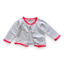 BILLIEBLUSH, cardigan blanc et rose avec broderies, 6 mois