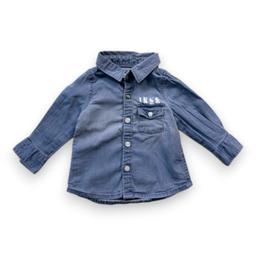 IKKS, Chemise en jean bleu, 3 mois