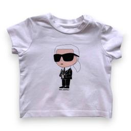 KARL LAGERFELD, T-shirt blanc à manches courtes avec imprimé, 6