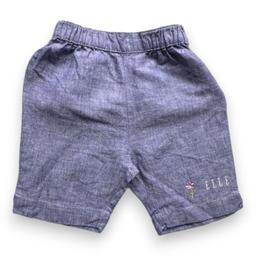 ELLE, Short en lin bleu, 6 mois