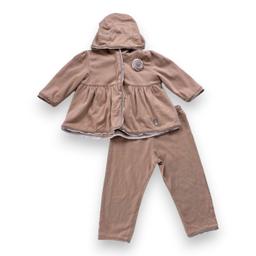 BABY DIOR, Ensemble pantalon et gilet marron, 9 mois