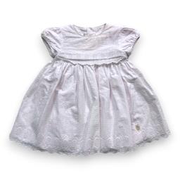 BABY DIOR, Robe blanche avec détails, 6 mois